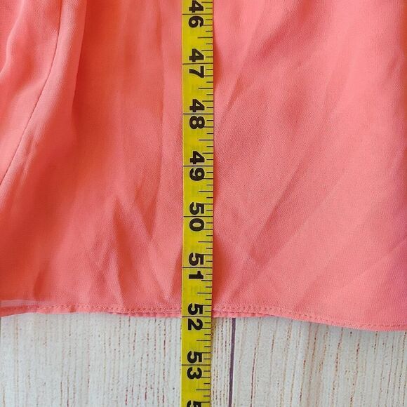 David's Bridal strapless pleated chiffon gown style# F15555 sz 4 - Picture 10 of 11